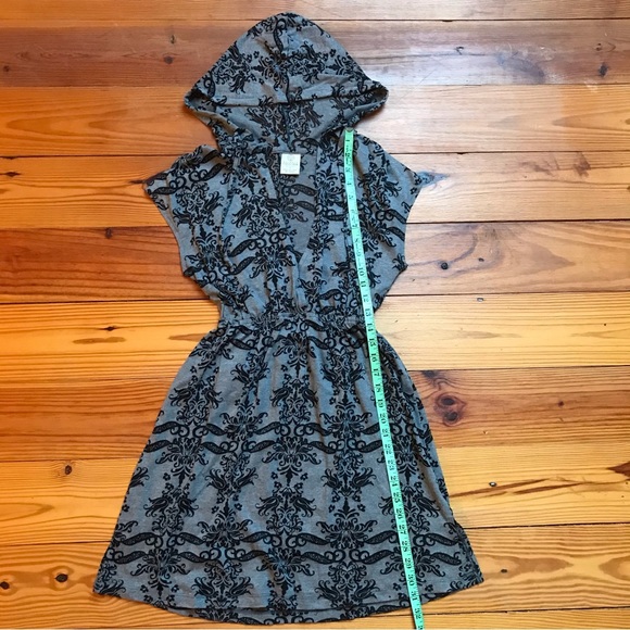 Marika The Balance Collection Grey Black Hooded Swim Cover Up Dress, EUC, S - Picture 8 of 11